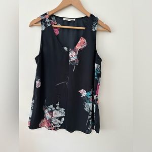 Daniel Rainn Floral Sleeveless Blouse
